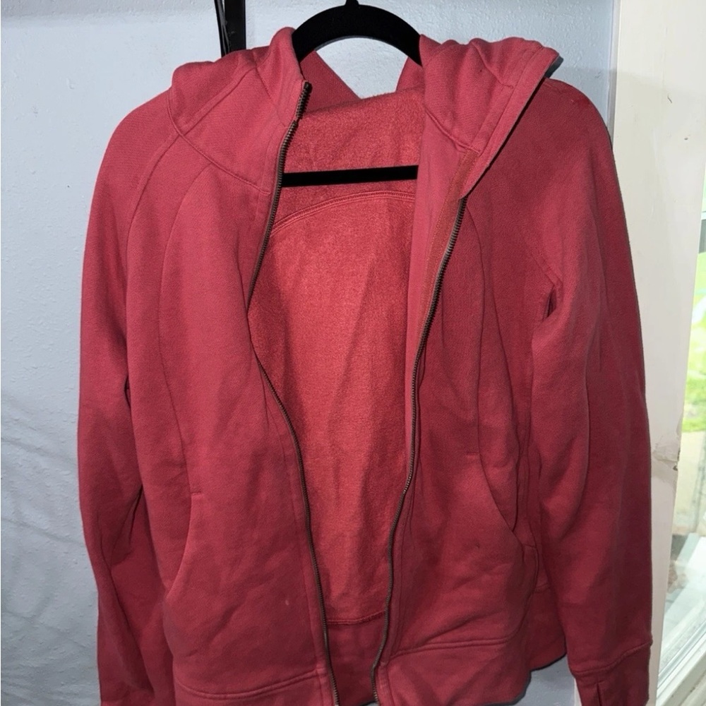 Hot Pink Lululemon Jacket With Hood Women’s With Thumb Hole In Sleeve